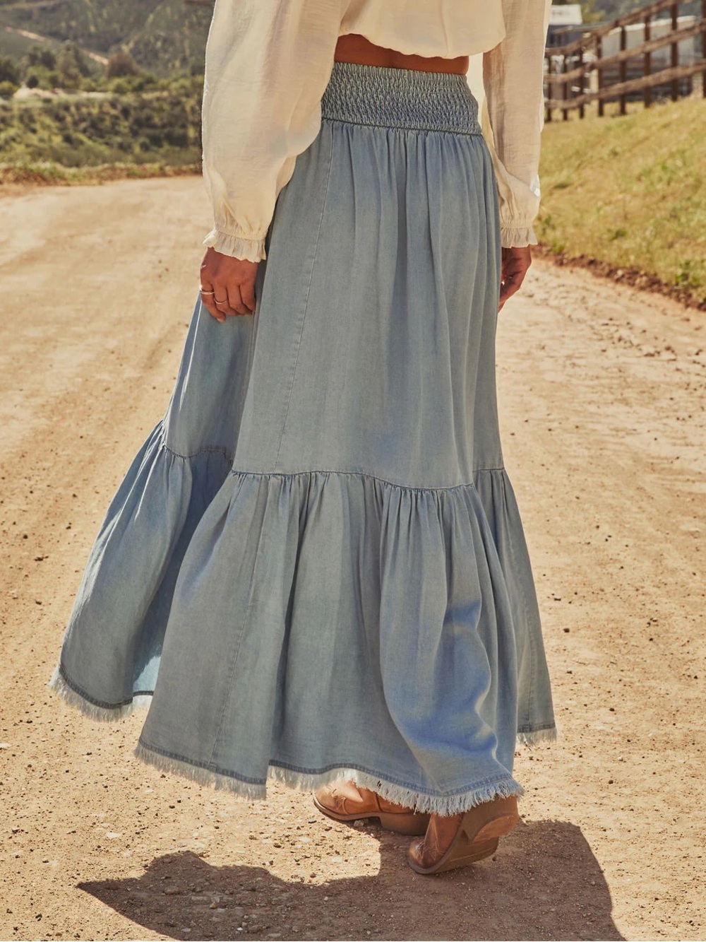 Vici Prairie Rebel High Low Maxi Skirt - Picture 4 of 4